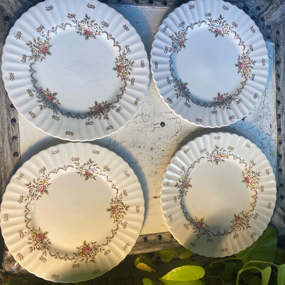4 J & G Meakin Chatsworth 10” Dinner Plates